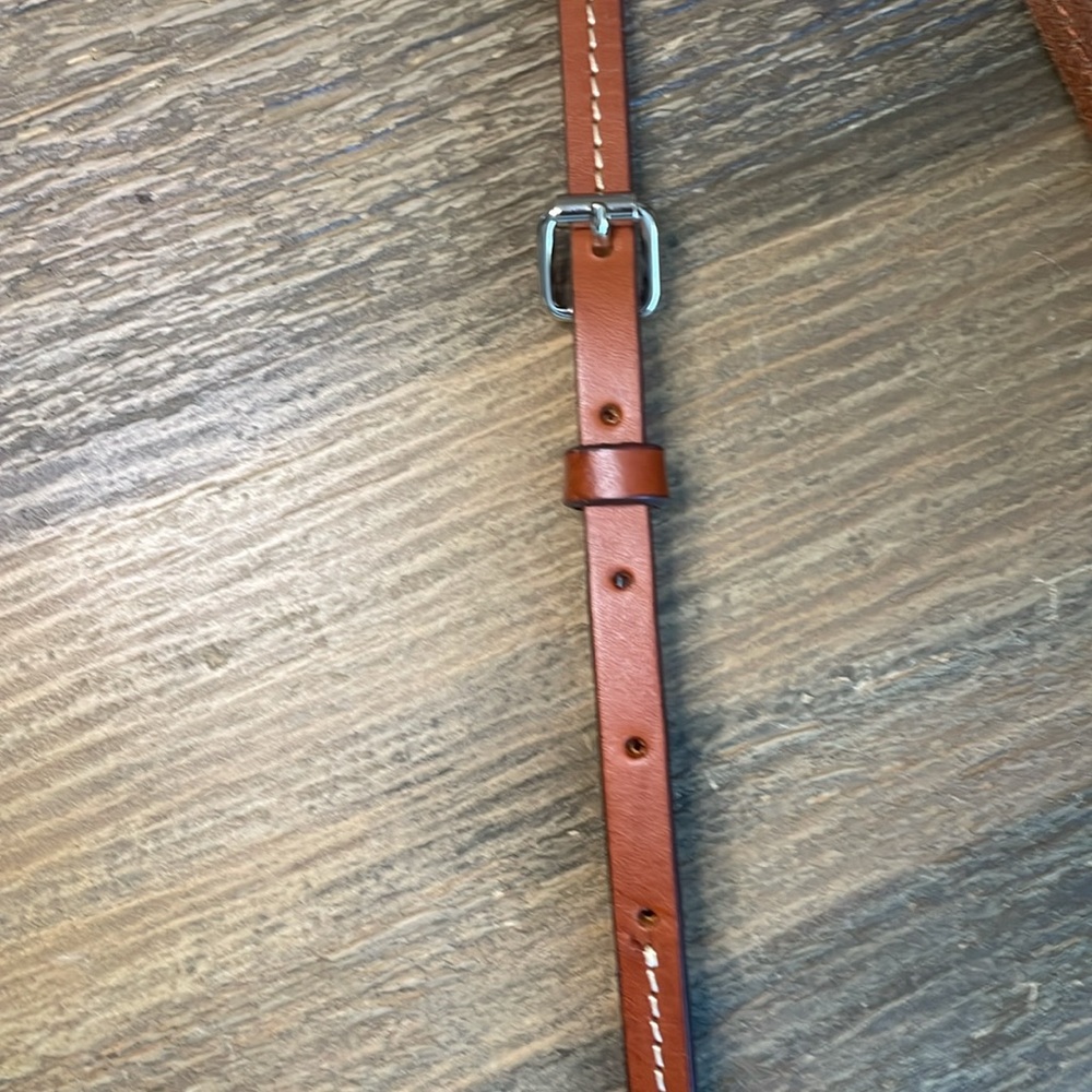 Dooney & Bourke Small Foldover Zip Crossbody in Pebble Grain Leather in Brown - Picture 14 of 16